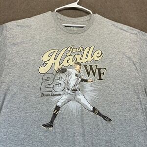 Wake Forest Demon Deacons Josh Hartle Shirt Men's 2XL Heather Gray Short Sleeve